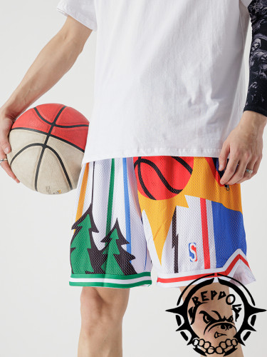 Colorful Landscape Print Shorts 6 colors