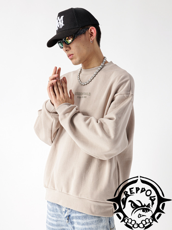 [Big & Tall for weights up to 220 lbs]1:1 quality version Basic Three Color Simple Flow Crew Neck Sweatshirt 5 colors