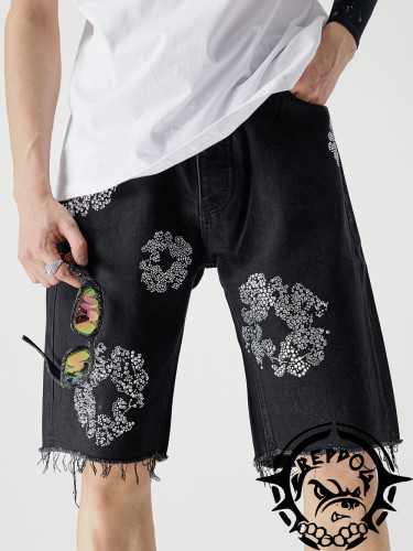 1:1 quality version Kapok Studded Denim Half Pants 2 colors