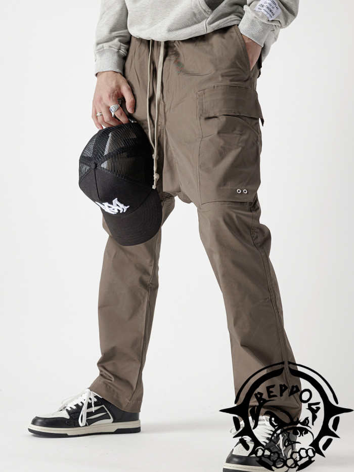 [50% Off]Rick Owens 1:1 quality version Trendy large pocket knit work pants 3 colors 25041655