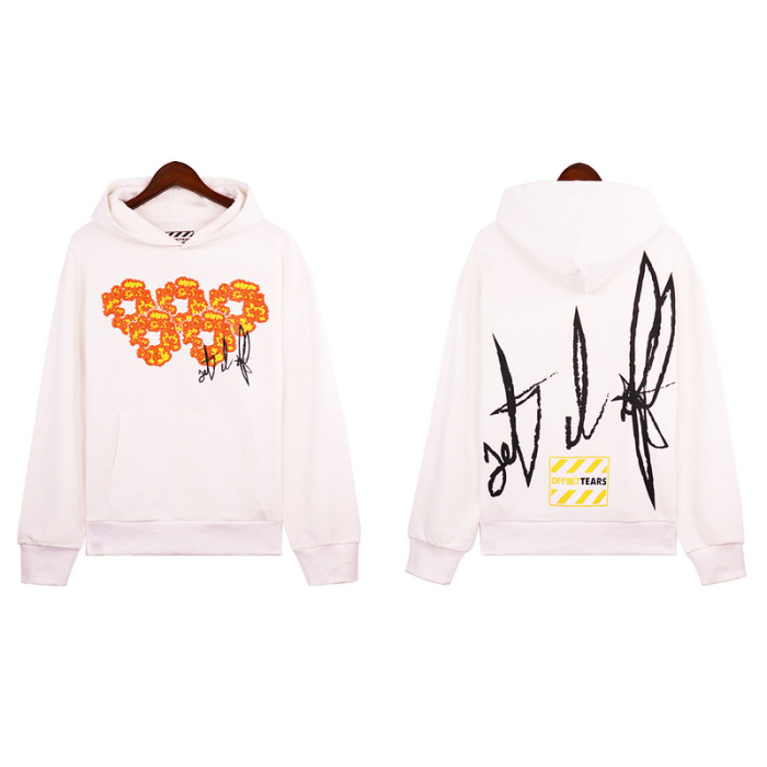 Kapok Floating Letter Print Hooded Sweatshirt 2 colors