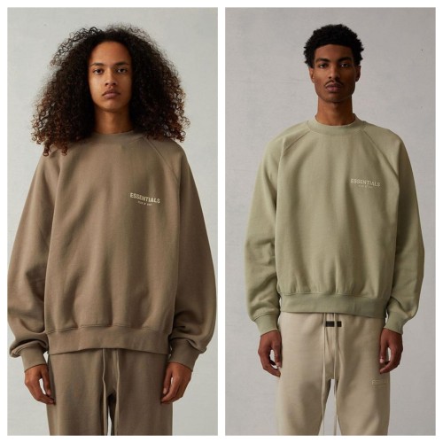 1:1 quality version Flocked Letter Logo Pullover Sweatshirt 3 colors