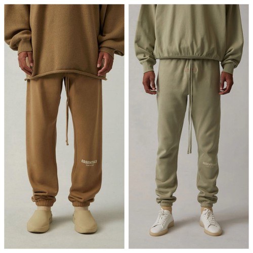 1:1 quality version Flocked monogrammed logo drawstring sweatpants 4 colors
