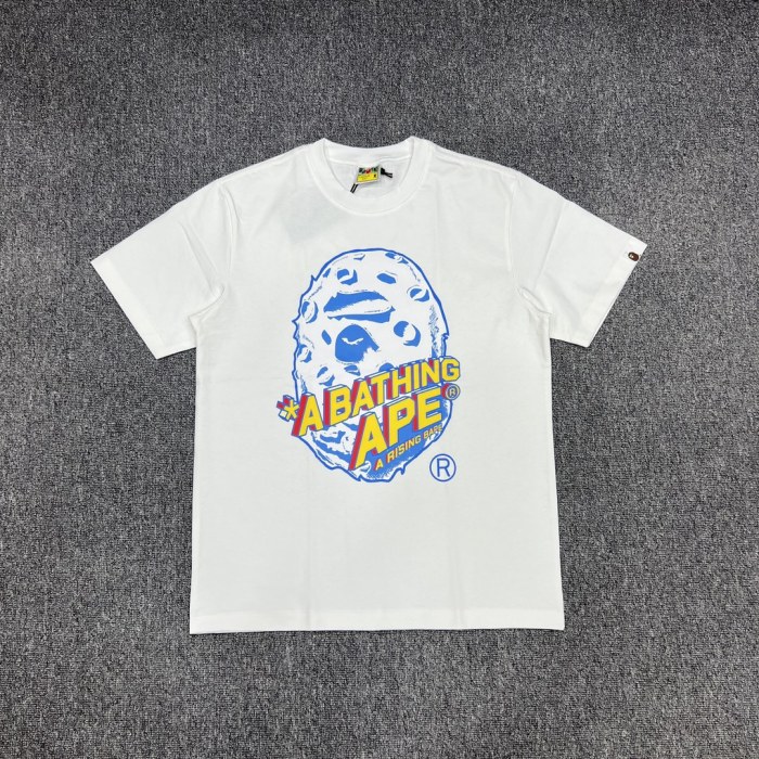 Moon Ape Head Rocket Alphabet Comic Book Style Print tee 2 colors