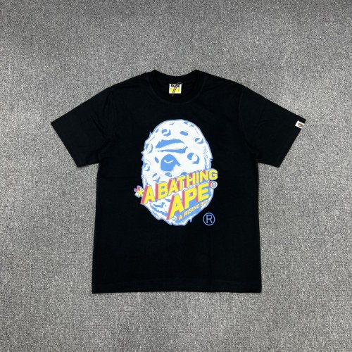 Moon Ape Head Rocket Alphabet Comic Book Style Print tee 2 colors