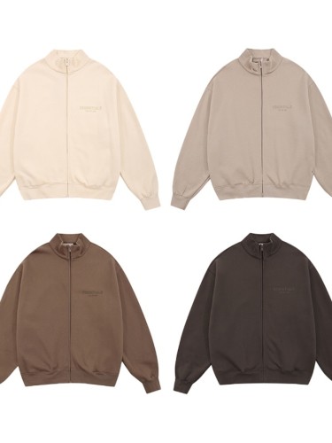 1:1 quality version Collar Zipper Padded Sweatshirt Jacket 4 colors