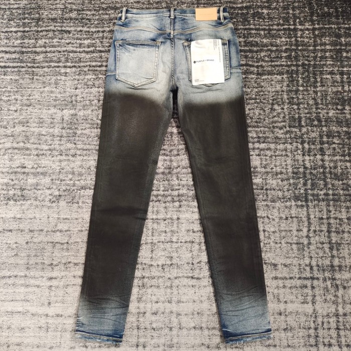   1:1 quality version Personalized Blue and Brown Block Jeans