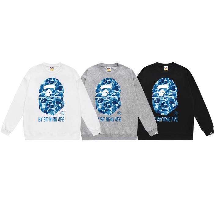 Big Head Logo Print Round Neck Sweatshirt