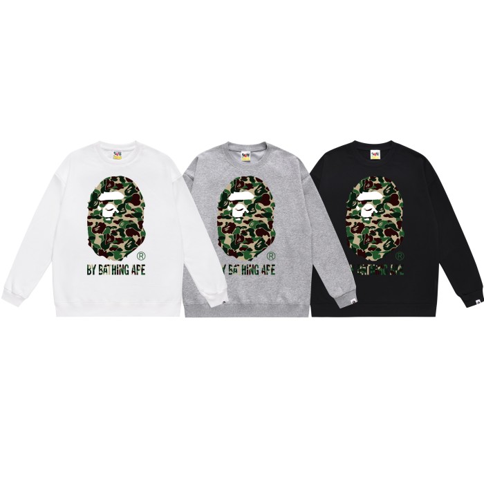 Big Head Logo Print Round Neck Sweatshirt