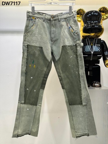 [buy more save more] 1:1 quality version Patchwork in light and dark fabrics Jeans