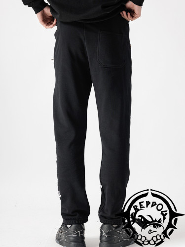 Black and White Small Bones Stacked Printed Sweatpants 2 colors