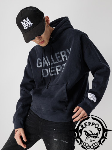 1:1 quality version Hoodie with Haze Black Letter Print on Front Chest