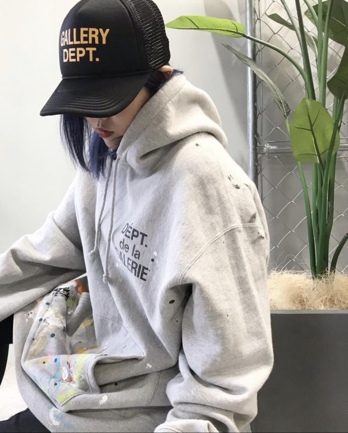 [Big & Tall for weights up to 260 lbs]1:1 quality version Watercolor Print Small Logo Hoodie