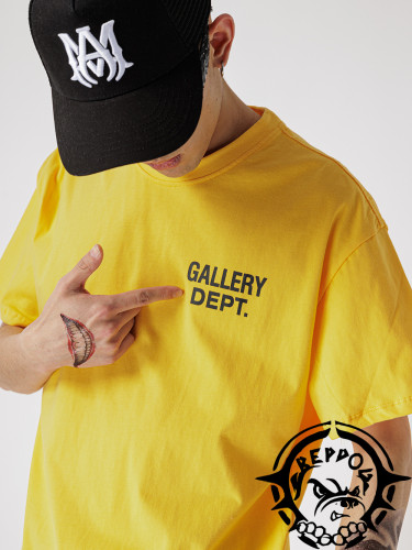 Lemon Yellow Back Letter Print tee 4 colors