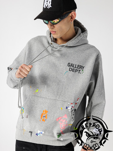 1:1 quality version Watercolor Print Small Logo Hoodie