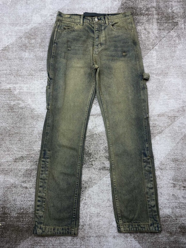 [buy more save more]1:1 quality version Straight leg yellow clay button row jeans 25291501