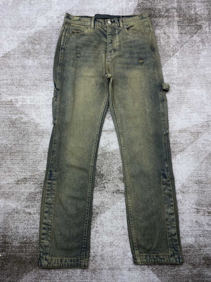 [buy more save more]1:1 quality version Straight leg yellow clay button row jeans 25291501