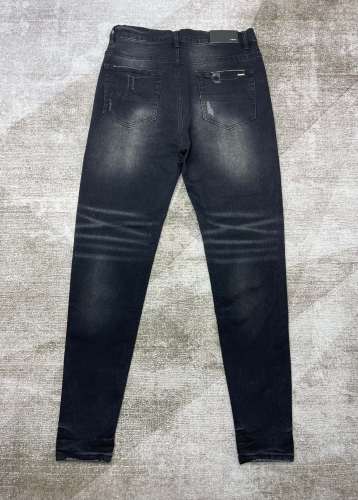 1:1 quality version Jeans with messy thread embroidery