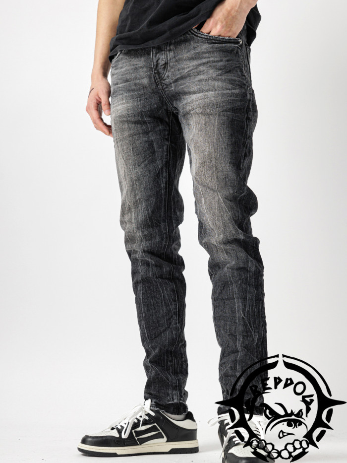 [buy more save more]1:1 quality version Dark and light grain washed black jeans