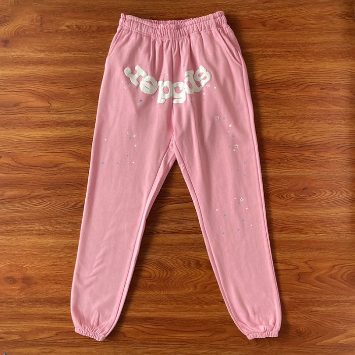 [50% Off]Trendy Pink Shiny Diamond Spider Web Pants 25313133