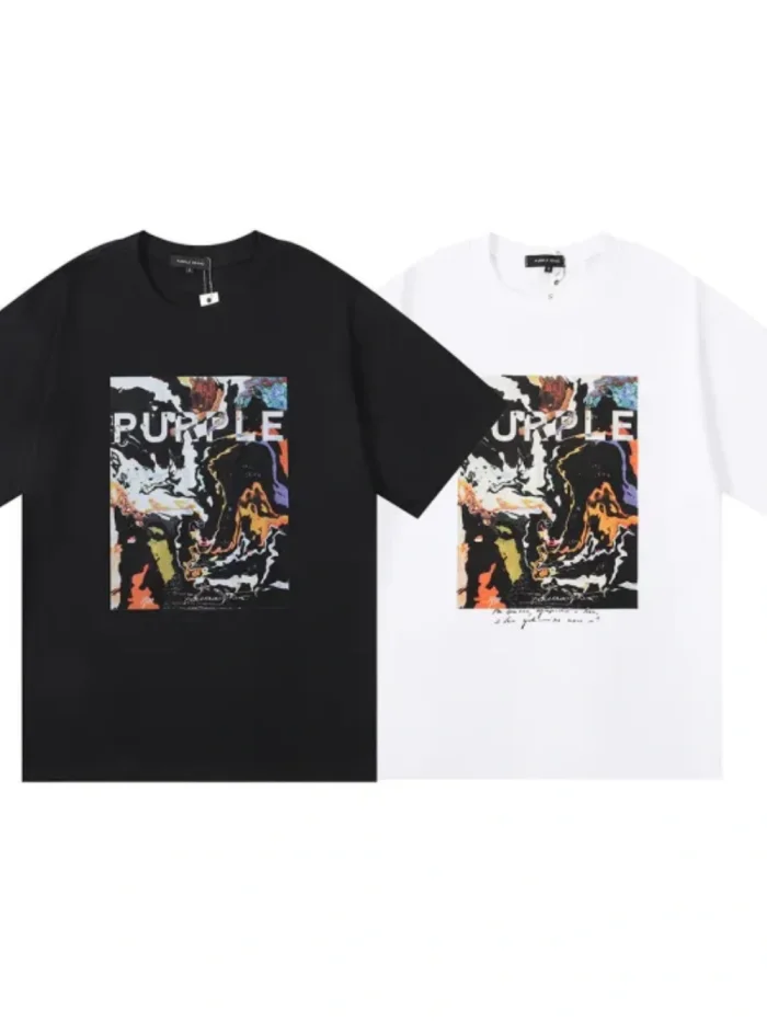 [buy more save more] Cotton Abstract Print Short Sleeve T-Shirt 2 colors