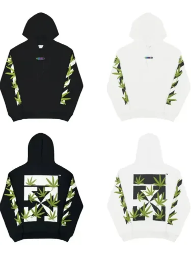 [buy more save more] 1:1 quality version Embroidered leaf arrow hoodie