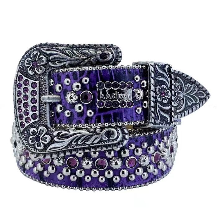 1:1 quality version Luxury Studded Diamond Buckle Belt