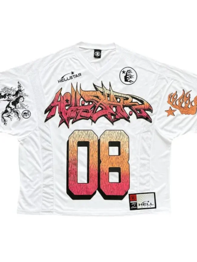 1:1 quality version Mesh Patchwork Short Sleeve Jersey T-Shirt
