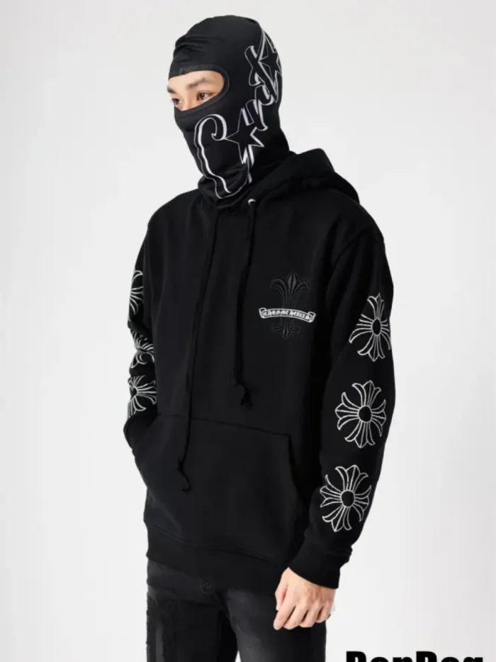 1:1 quality version Embroidered Scout flower logo Incomplete horseshoe hoodie