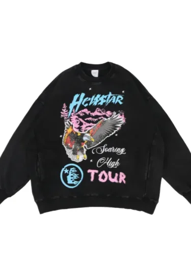 Eagle Print Crew Neck Sweatshirt