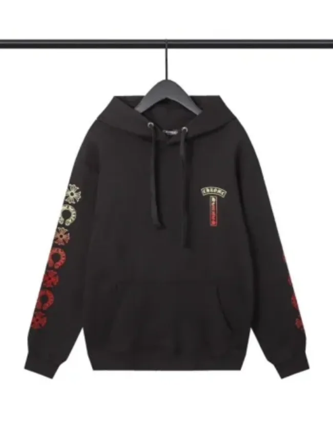 Gradient Letter Label Cotton Terry Hoodie
