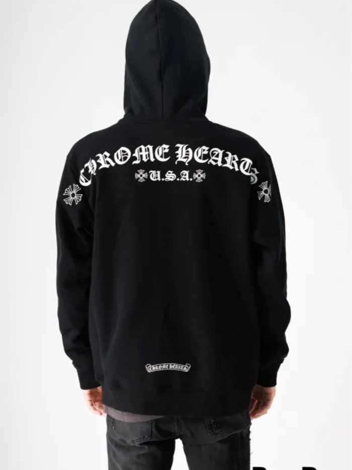 1:1 quality version T-banner print zipper hoodie