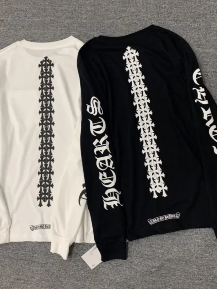 1:1 quality version Back Vertical Cross Long Sleeve T-Shirt