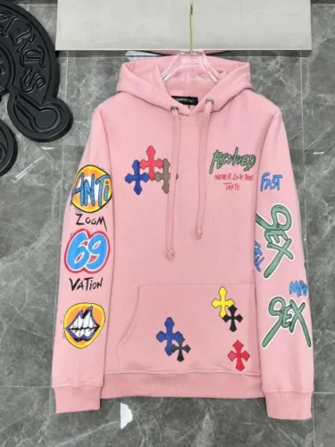 Doodle many logo hoodie powder
