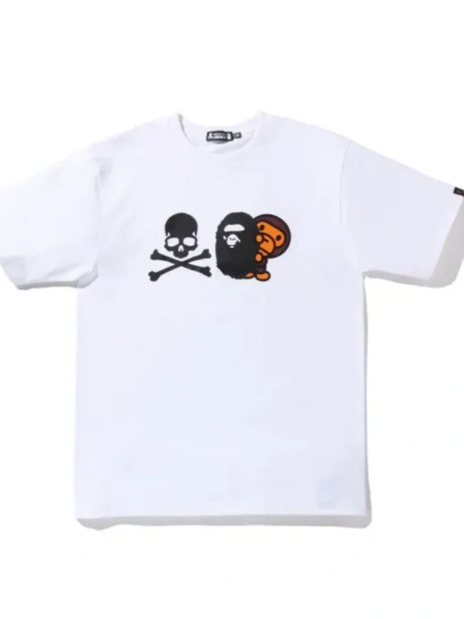 [buy more save more] Little Ape Man Head Printed Skull Short sleeve 2 colors