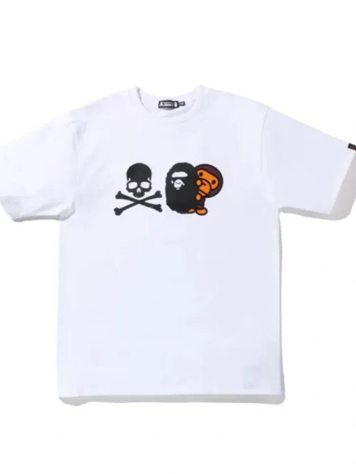 [buy more save more] Little Ape Man Head Printed Skull Short sleeve 2 colors