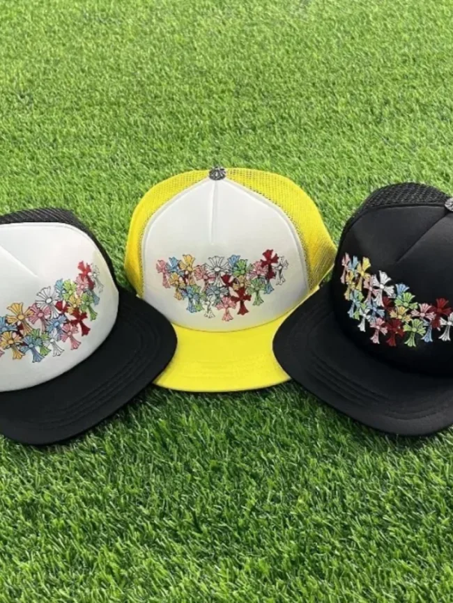 Colorful cross trucker hat