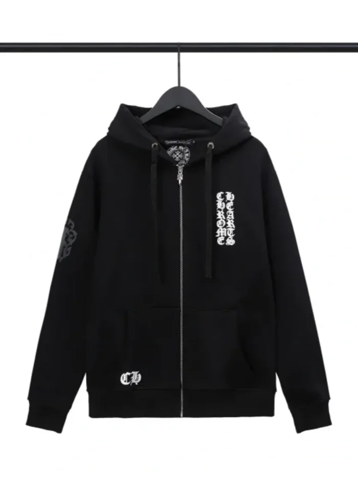 [Buy More Save More]Hollow Cross Scroll Zip Sweatshirt