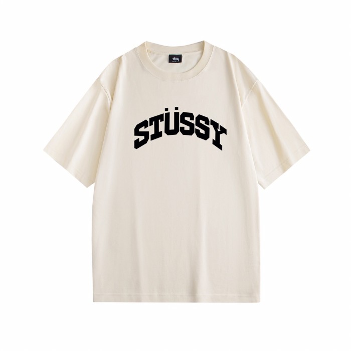 [buy more save more]Solid Color Front Chest Classic Letter Print Tee 4 colors