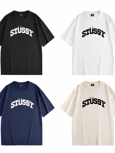 [buy more save more]Solid Color Front Chest Classic Letter Print Tee 4 colors