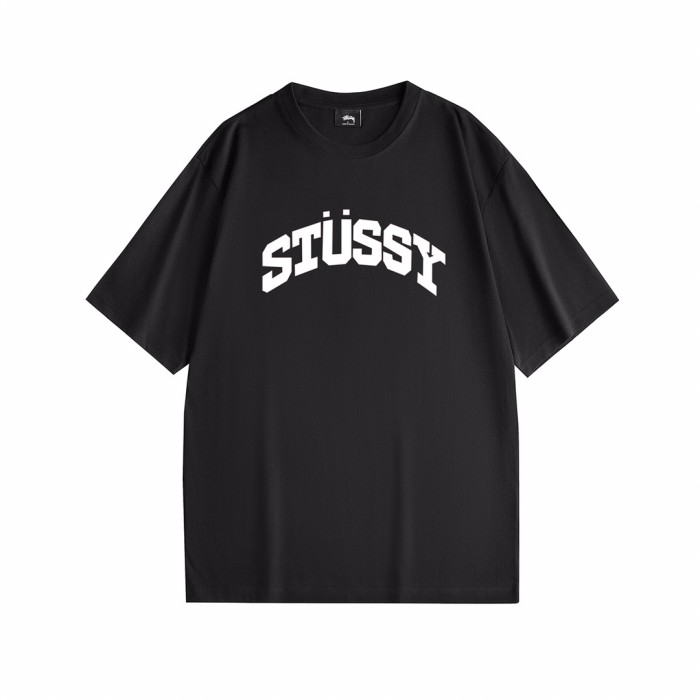 [buy more save more]Solid Color Front Chest Classic Letter Print Tee 4 colors