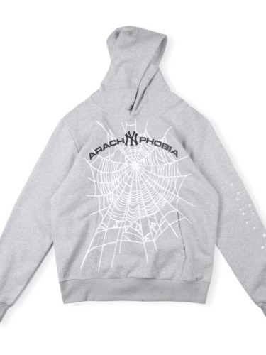Arach Phobia NY Spider Web Print Hoodie