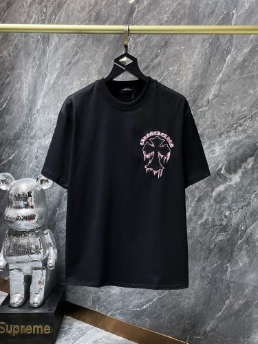 [buy more save more]Paw Print Cross Sanskrit Letter Patch Embroidered Tee 2 colors