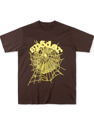 Classic gold spider web monogram tee
