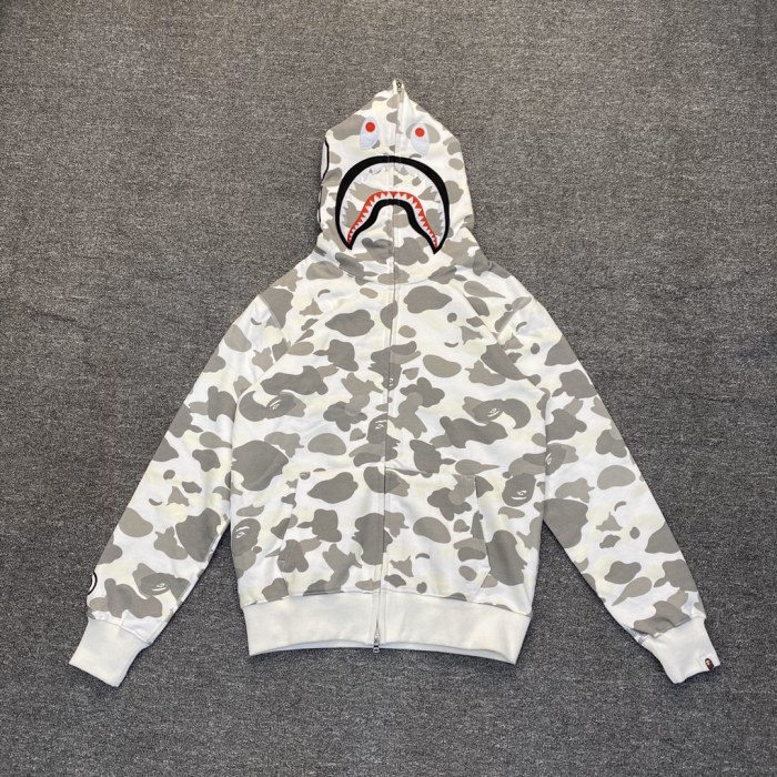  1:1 quality version Luminous Camouflage Shark Hoodie 2 colors
