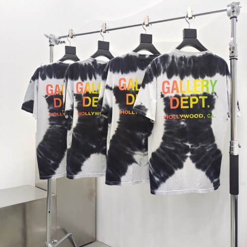1:1 quality version Antiwar Illusion Alphabet Print Handmade Tie-Dye Tee