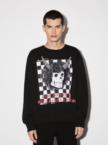 [buy more save more] 1:1 quality version Bullhorn Skull Digital Direct Print Pullover Sweatshirt