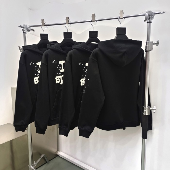 1:1 quality version Love Foam Letter Star Spiderweb Print Hoodie & Pants