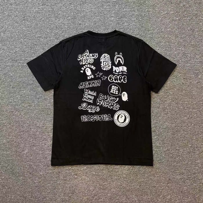 [buy more save more]1:1 quality version Ape Head Camouflage Cartoon Print Round Neck Tee 22 colors