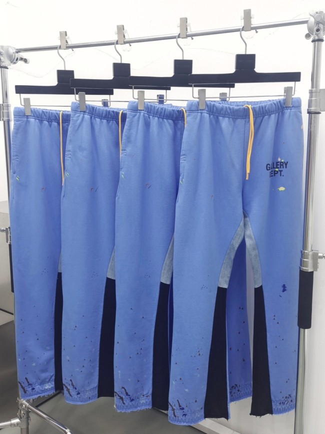   [Big & Tall for weights up to 260 lbs] 1:1 quality version Hand-painted ink splattered patchwork micro-flare sweatpants